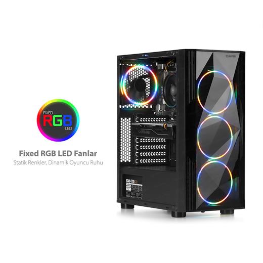 Dark Diamond Pro 4X12Cm Fan, 1X Usb3.0, 2X Usb2.0 Full Akrilik Oyuncu Kasası (Psu Yok)(O Atx Dark Dkchdıamondp)