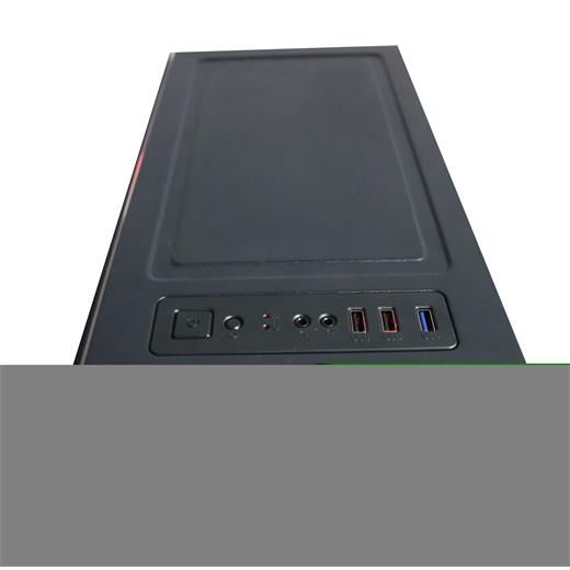 Elba 5507 Gamer Cam Panel Kırmızı Led Fan Atx Gaming Oyuncu Kasası(O Atx Elba 5507)