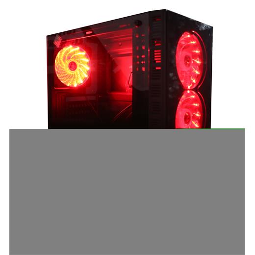Elba 5512 Gamer Cam Panel Kırmızı Led Fan Atx Gaming Oyuncu Kasası(O Atx Elba 5512)