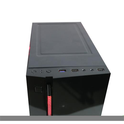 Elba 5516 Gamer Cam Panel Kırmızı Led Fan Atx Gaming Oyuncu Kasası(O Atx Elba 5516)