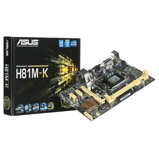 Asus H81M-K 1150 Vga+Dvı Ddr31600 Ps-2 Kb+Ms Gbit Anakart(Oem Brd Asus H81M-K)