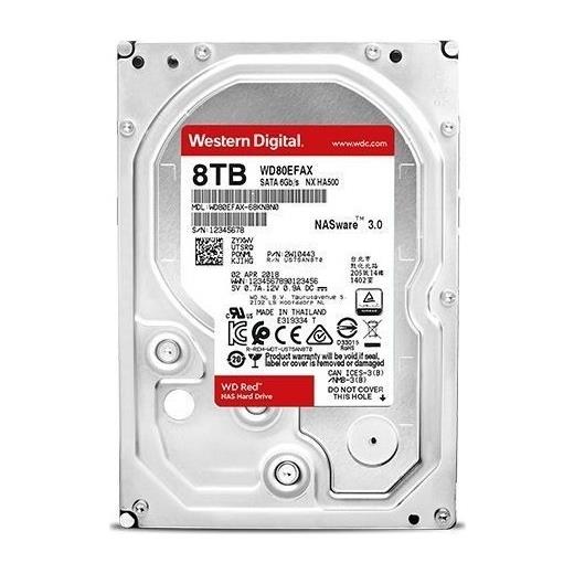 Wd 8Tb Red 5400 Rpm 256Mb Wd80Efax 3,5