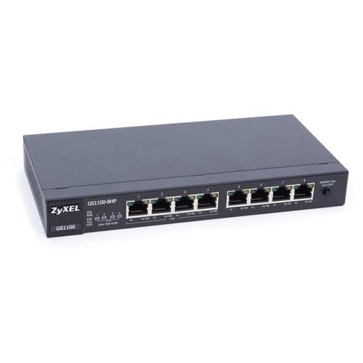 Zyxel Gs1100-8Hp 8 Port 4 Port Poe+ 10-100-1000 Mbps Switch(Oem Hub 8 Gs1100-8Hp)