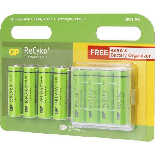 Gp Aa 2700 Mah Şarjlı Kalem Pil 4+4Lü Paket Gp270Aahcemtr-2Ued8(Pil Gp Gp270Aahcemtr-8Li)