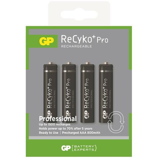 Gp Aaa 800 Mah Şarjlı İnce Kalem Pil 4Lü Paket Recyko(Pil Gp Gp85Aaahcbbb8F-2U)