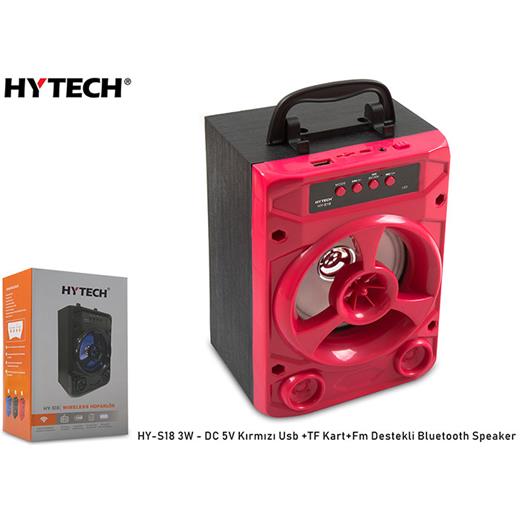 Hytech Hy-S18 3W - Dc 5V Kırmızı Usb +Tf Kart+Fm D(Spk Hytech Hy-S18 Kırmız)