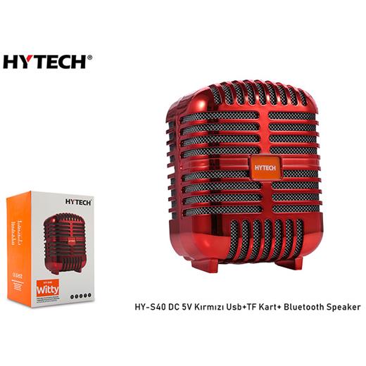Hytech Hy-S40 Dc 5V Bluetooth Speaker Kırmızı Usb+Tf Kart+(Spk Hytech Hy-S40 Kırmız)