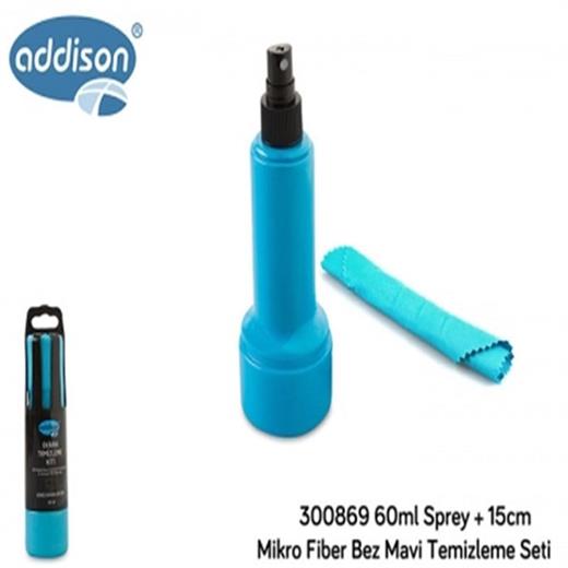 Addison 300869 60Ml Sprey+15Cm Mikro Fiber Mavi Bez Temizleme Seti(Tem Addıson 300869)