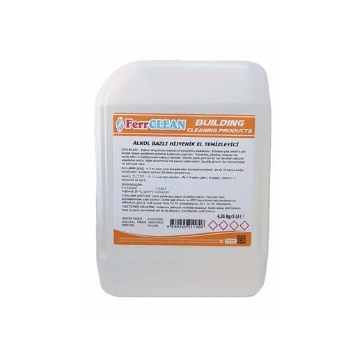 Ferrclean 5Kg El Dezenfektenı Alkol Bazlı Hijyenik El Temizleme (İadesiz)(Tem Ferrclean 5Kg Dezen)