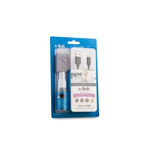 S-Link Slx-375  Temizleme Sprey+Micro Fiber Micro Usb Kablo 3 İn 1 Set(Tem S-Link Slx375)