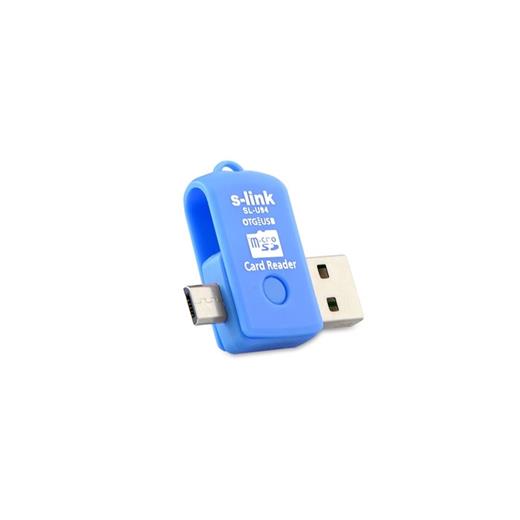 S-Link Sl-U94 Mavi Usb To Mikro 5 Pin + Kart Okuyu(Usb Reader S-Link Slu94)