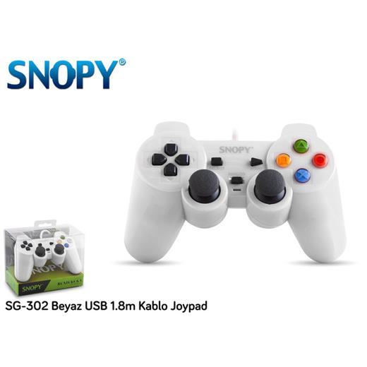 Snopy Sg-302 Beyaz Usb 1.8M Kablo Joypad(006. Jp Snopy Sg-302 Bey)