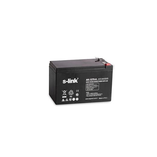 S-Link Ak-1270-A12V 7Ah Bakımsız Kuru Akü(Akü S-Link Ak-1270-A)