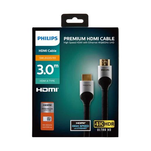 Philips Swl6116D-93 4K 3Mt Altın Uçlu Hdmı Kablo  High Speed(Kablo Hdmı Phılıps 3.0Mt)