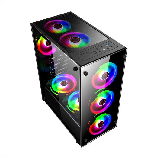 Nw 09-09-01 Temperli Rgb 4 Sıralı Fan (Psu Yok) Atx Kasa(O Atx Nw 09-09-01)