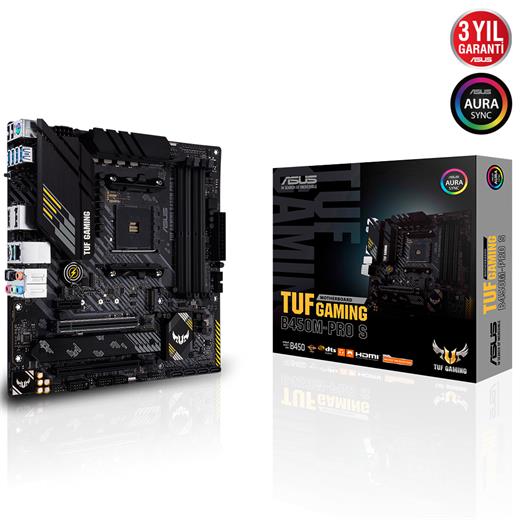 Asus Tuf Gaming B450M-Pro S Amd Ddr4 4400Mhz M2 Dp-Hdmi Matx Anakart(Oem Brd Asus Tg B450Mps)