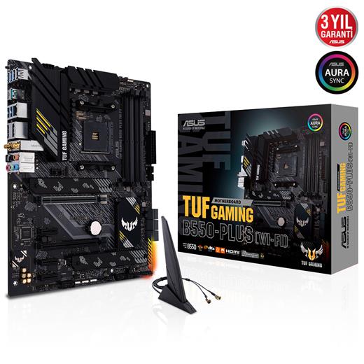 Asus Tuf Gaming B550-Plus (Wi-Fi) Amd Am4 128Gb Ddr4 4600Mhz M2 Dp-Hdmı Anakart(Oem Brd Asus Tgb550Pw)