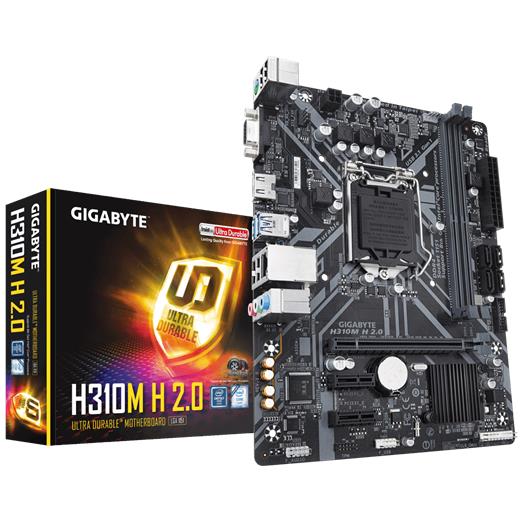 Gigabyte H310M H 2.0 Intel 8-9.Nesil Ddr4 Vga-Hdmi Matx Anakart(Oem Brd Giga H310M-H 2.0)