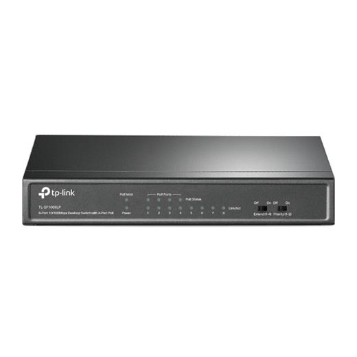 Tp-Link Tl-Sf1008Lp 8 Port 4 Port Poe+ 10-100 Mbps 4 Port Uplink Switch Çelik Kasa (Oem Hub 5 Tl-Sf1008Lp)