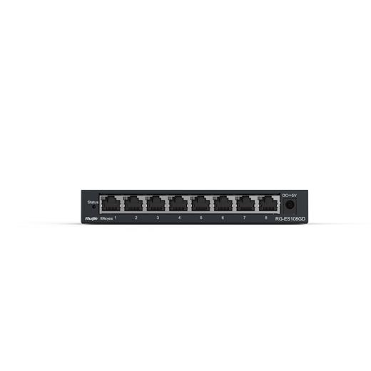 Ruijie-Reyee Rg-Es108Gd 8 Port 10-100-1000 Mbps Gbit Switch Çelik Kasa (Oem Hub 8 Rg-Es108Gd)