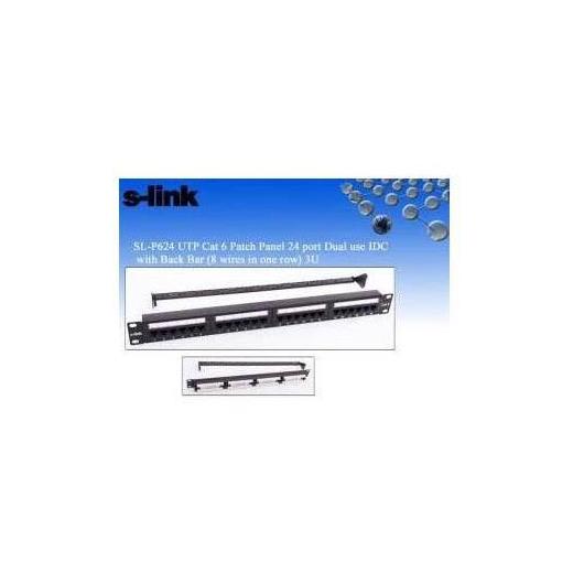 S-Link  Sl-P624 24Lü Utp Cat6 Patch Panel(Oem Panel S-Link Sl-P624)
