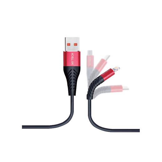 Hytech Hy-X330 1.2M 3A Lightning Kırmızı-Siyah Dat(Tel Kş Hy-X330 Kırmızı-S)