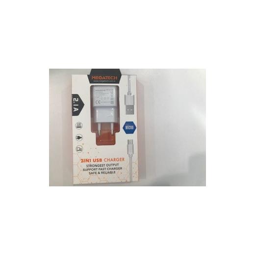 Megatech Cc01 2In1 2.1A Ev Şarj+Micro Kafa(Tel Kş Srj Mega 2.1 Mıcr)