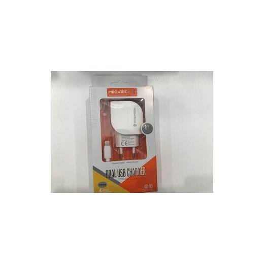 Megatech 3.1A 2In1 İphone Ev Şarj+Iphone Kablo(Tel Kş Srj Mega 2In1 Iph)