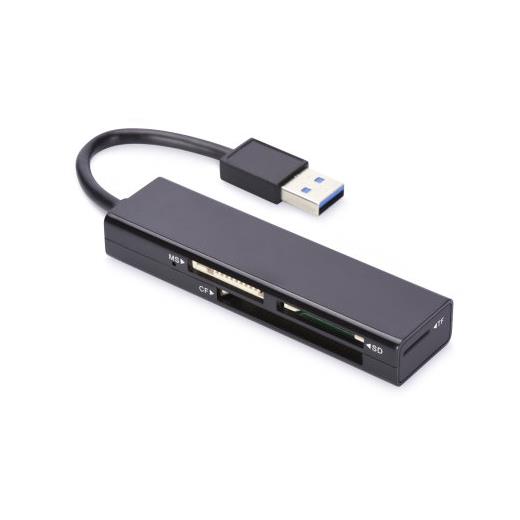 Ednet 4 Port Usb 3.0 Kart Okuyucusu, Ms, Sd, T-Flash, Cf Hafıza Kartları İle Uyumlu, Siyah Renk(Usb Reader Ed-85240)