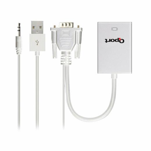 Qport Vga To Hdmı Çevirici + Ses Kablosu (Q-Vh)