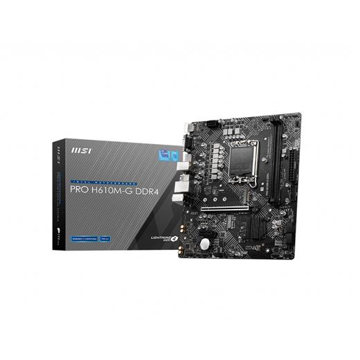 Msı Pro H610M-G Ddr4 1700P 3200(Oc) Vga Hdmı Dp M.2 Usb3.2 Matx