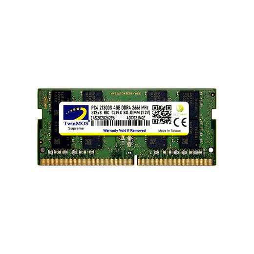 Twinmos Sodimm 4Gb 2666Mhz Ddr4 Kutulu Notebook Bellek (Mdd44Gb2666N)