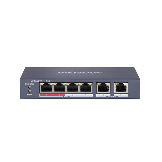 Hikvision Ds-3E0106P-E/M 4 Port 10/100 Yönetilemez Poe 30W Switch