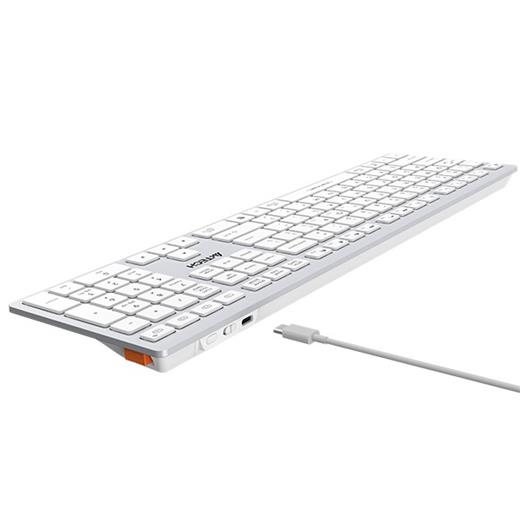 A4 Tech Fbx50C Kablosuz Mm Şarjlı Q Beyaz Klavye 