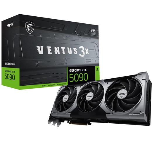Msı 32Gb Geforce Rtx 5090 32G Ventus 3X Oc Gdrr7 [512Bit] Pcı 5.0 1Xhdmı 3Xdp