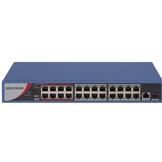 Hikvision Ds-3E0326P-E/M(B) 24Port 10/100 Yönetilemez Poe 230W Switch