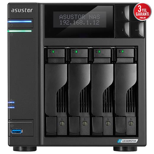Asustor As6704T 4Xdisk (4X22Tba Kadar) 4Gb Ddr4 2X2.5Gbe Nas Yedekleme Ünitesi