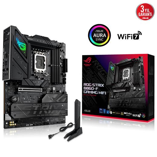 Asus Rog Strıx B860-F Gamıng Wıfı  Ddr5 1851P Dp Hdmı 4Xm2 Rgb Bt Wifi 7 Atx