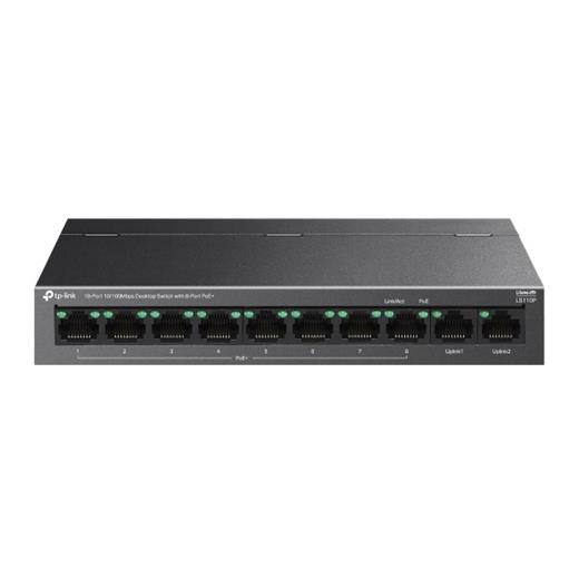 Tp-Link 10Port Ls110P 10/100 8Xpoe Desktop Yönetilemez Switch
