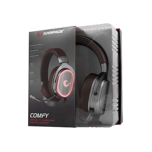 Rampage Rgw8 Comfy Siyah Usb 7,1 Version Oyuncu Mikrofonlu Kulaklık(005.Rgw8 Comfy Sıyah)