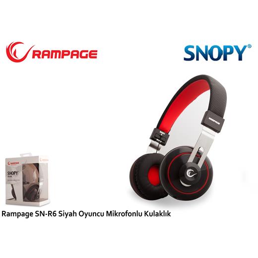Snopy Sn-R6 Siyah Gaming Tek Jacklı Mikrofonlu Kulaklık(005.Snopy Sn-R6 Siyah)