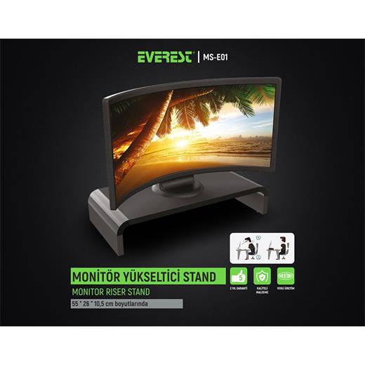 Everest Ms-E01 Mönitör Yükseltici Stand(100.Everest Ms-E01)