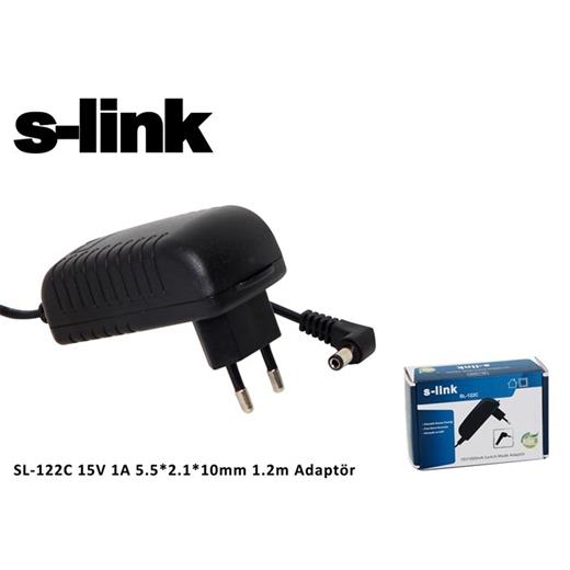 S-Link Sl-122C 15V 1A 5.5-2.1-10Mm 1.2Mt Adaptör (Adp S-Link Sl-122C)