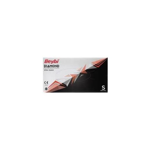 Beybi Diamond Pudrasız Siyah Nitril Eldiven 50Li Paket Small(Beybi Diamond Siyah S)