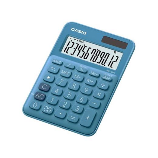 Casio Ms-20Uc-Bu 12 Hane Mavi Masa Üstü Hesap Makinesi(Casıo Ms-20Uc-Bu)