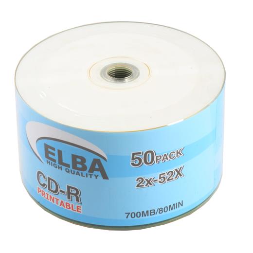 Elba Cd-R 700Mb-80Mın Piıntable 50Li Shrink(Cdr 50Li Elba Prıntable)