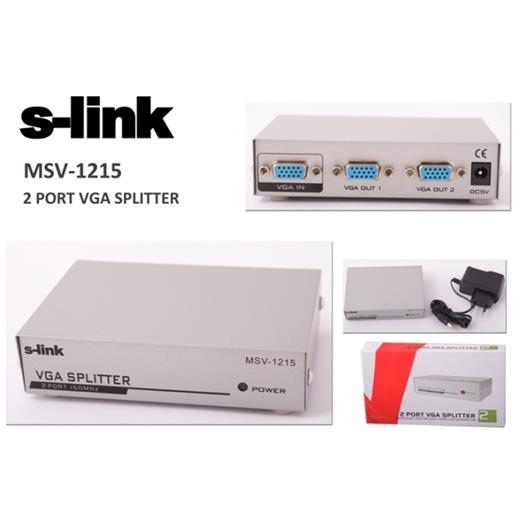 S-Link Msv-1215 1Pc-2Mn 150Mhz Vga Çoklayıcı(Data Kvm S-Link Msv-1215)